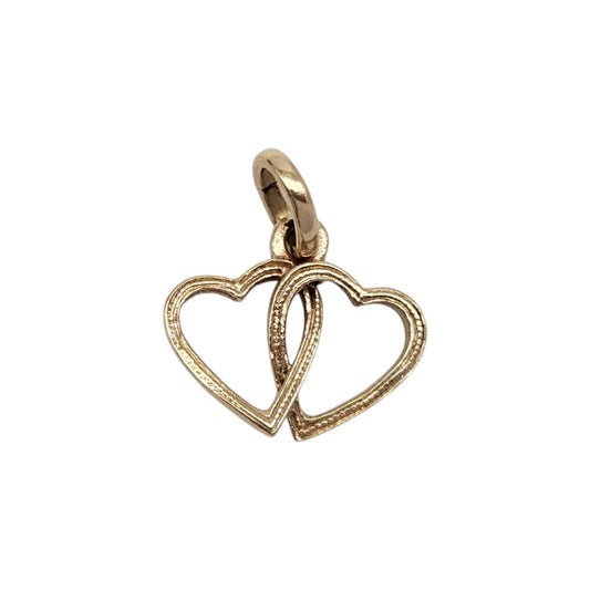 9ct 375 Yellow Gold Heart Charm c.1970 L 1.4 cm 0.7 g.