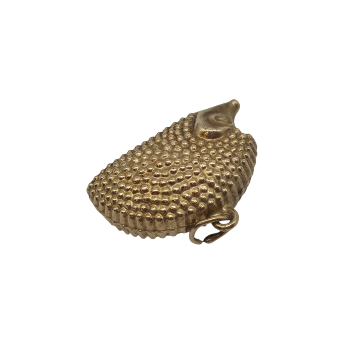 9ct 375 Yellow Gold Hedgehog Charm 1966 L 2.0 cm 1.5 g.