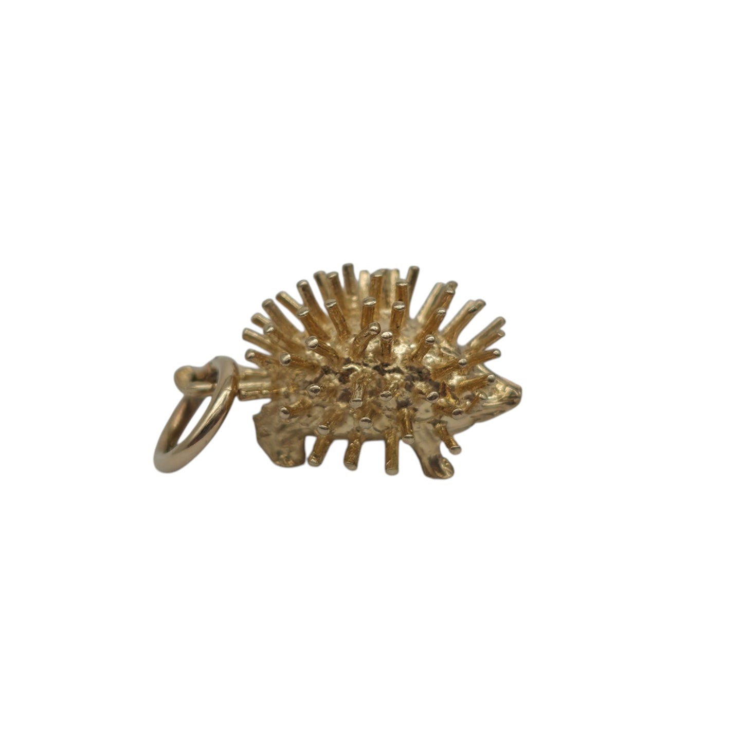 9ct 375 Yellow Gold Hedgehog Charm L 1.4 cm 1.9 g.
