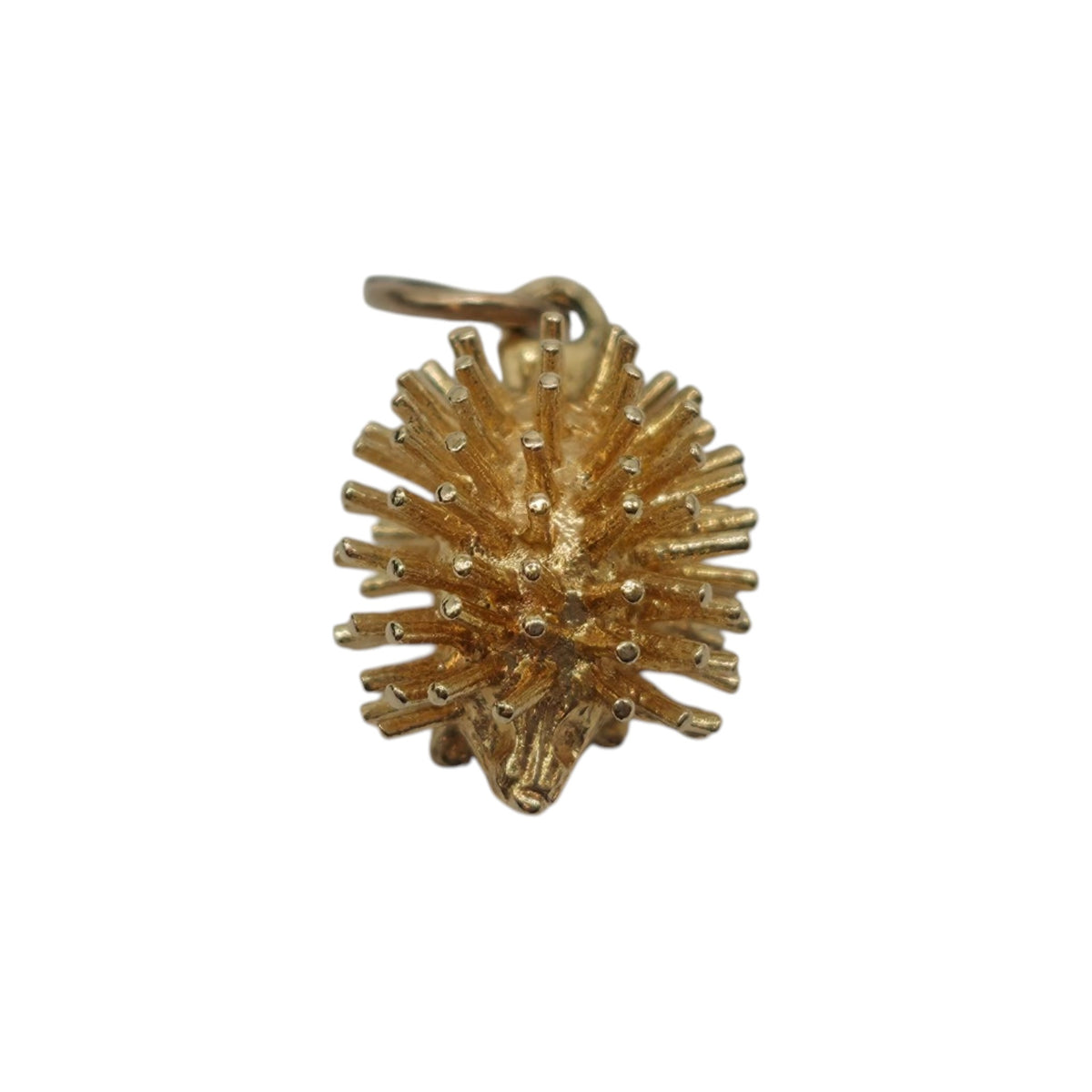 9ct 375 Yellow Gold Hedgehog Charm c.1980 L 1.5 cm 2.6 g.