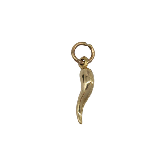Petite 10ct Yellow Gold Horn Of Plenty Charm L 1.2 cm 0.3 g.
