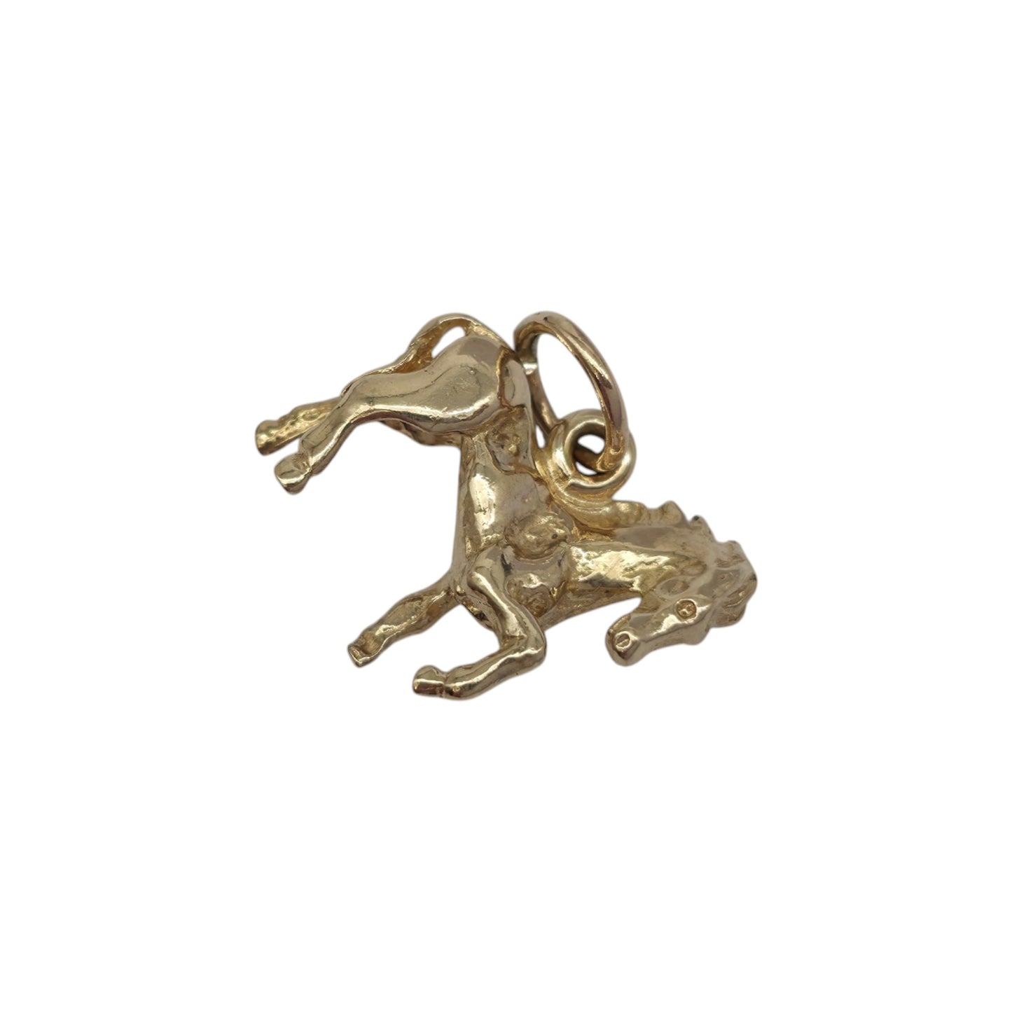 9ct 375 Yellow Gold Horse Charm c.1997 L 1.3 cm 2.5 g.