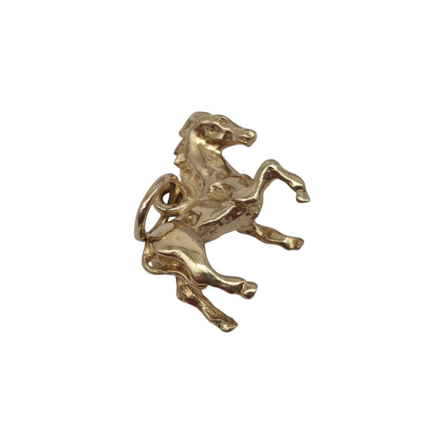 9ct 375 Yellow Gold Horse Charm c.1997 L 1.3 cm 2.5 g.