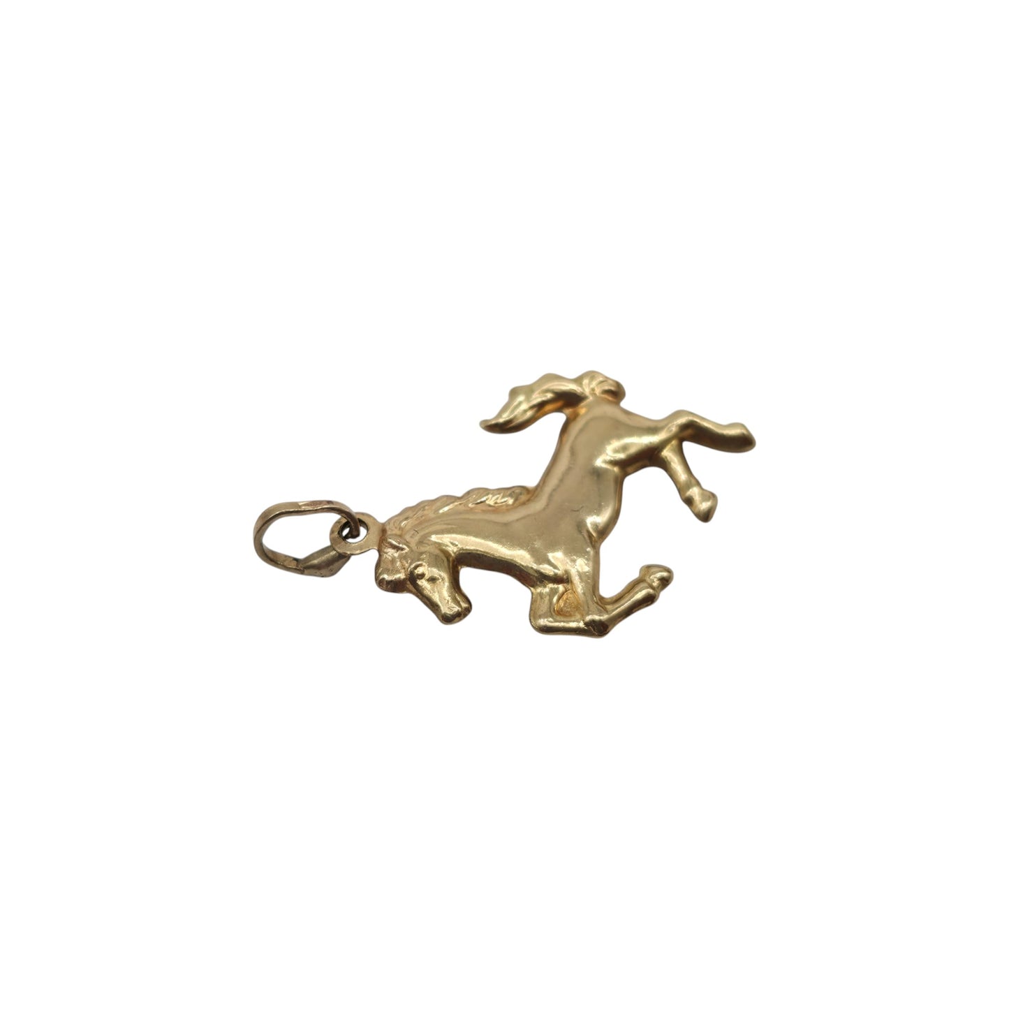9ct 375 Yellow Gold Horse Charm L 1.9 cm 1.0 g.