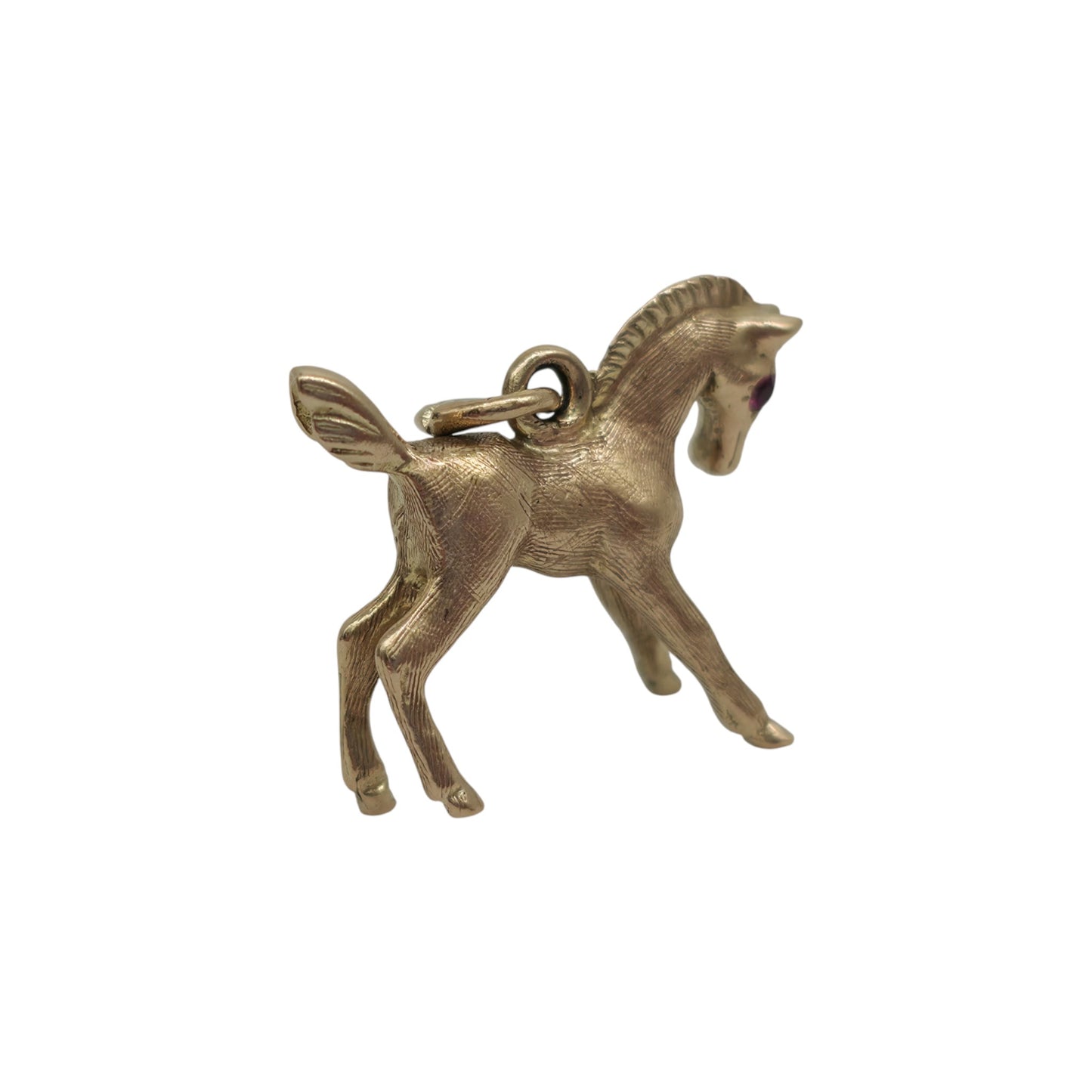 9ct 375 Yellow Gold Horse Charm 1963 L 1.8 cm 2.7 g.