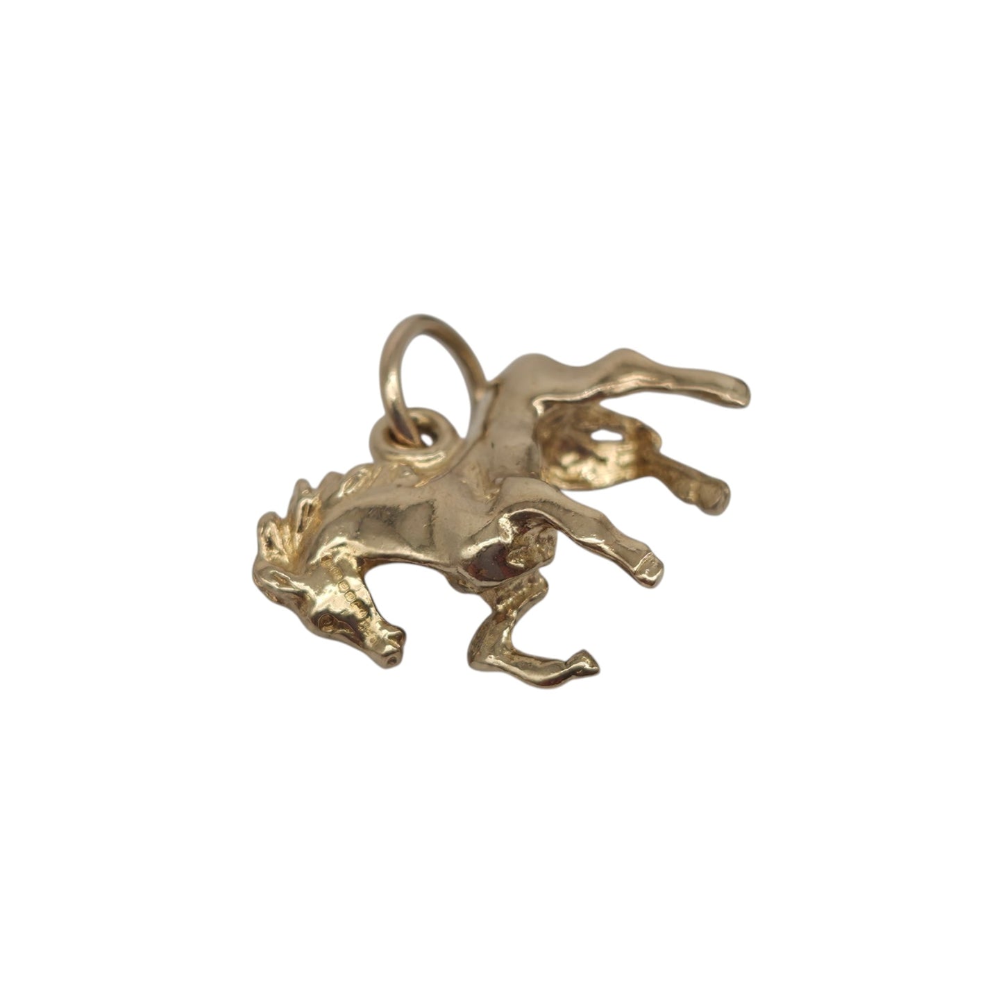 9ct 375 Yellow Gold Horse Charm c.1997 L 1.3 cm 2.5 g.