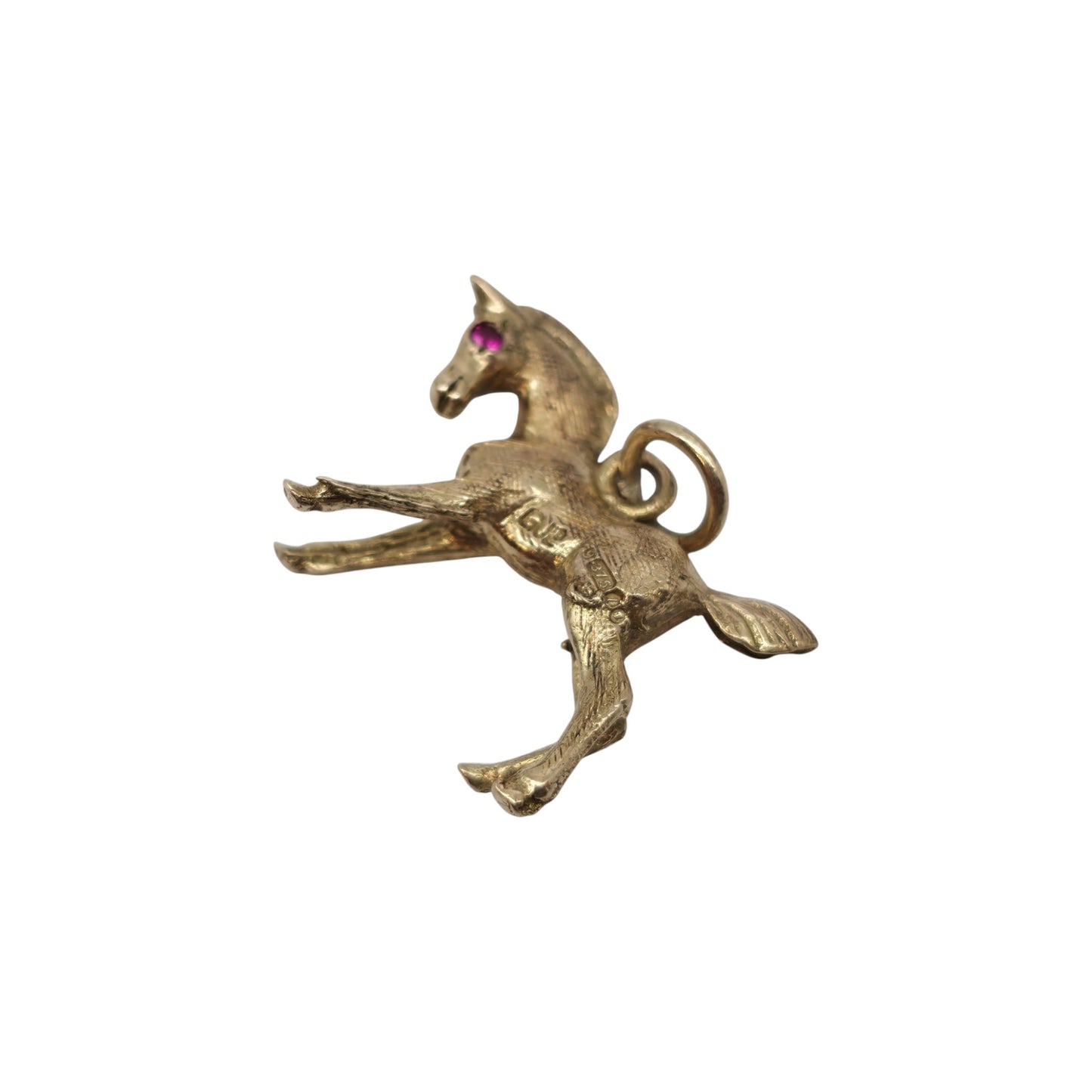 Georg Jensen 9ct 375 Yellow Gold Horse Charm 1966 L 2.0 cm 2.5 g.