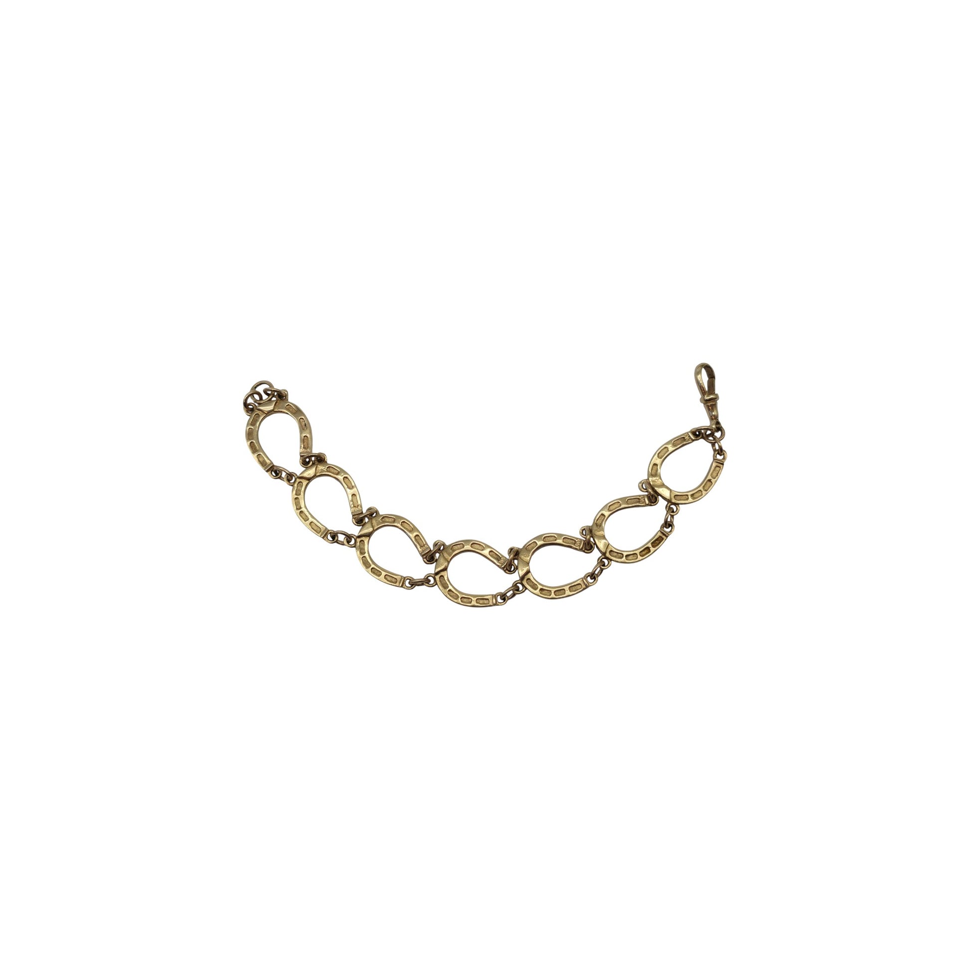 pre-owned 9ct gold Horseshoe Link Bracelet