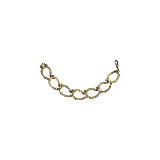pre-owned 9ct gold Horseshoe Link Bracelet