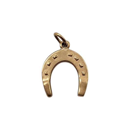 9ct 375 Yellow Gold Horseshoe Charm 1953 L 1.3 cm 1.1 g.