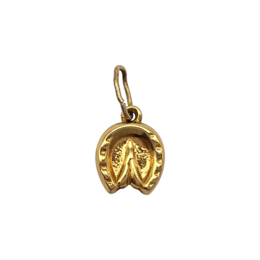9ct Yellow Gold Horseshoe Charm c.1940's L 1.0 cm 0.7 g.
