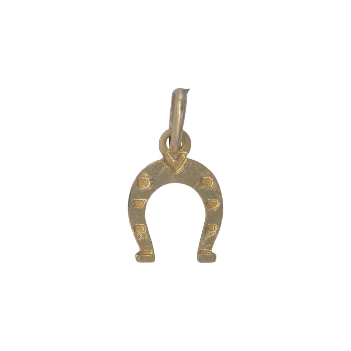 9ct 375 Yellow Gold Horseshoe Charm L 1.0 cm 0.7 g.