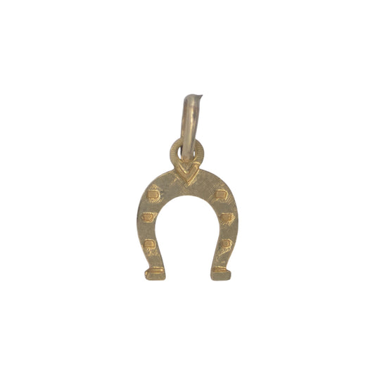 9ct 375 Yellow Gold Horseshoe Charm L 1.0 cm 0.7 g.