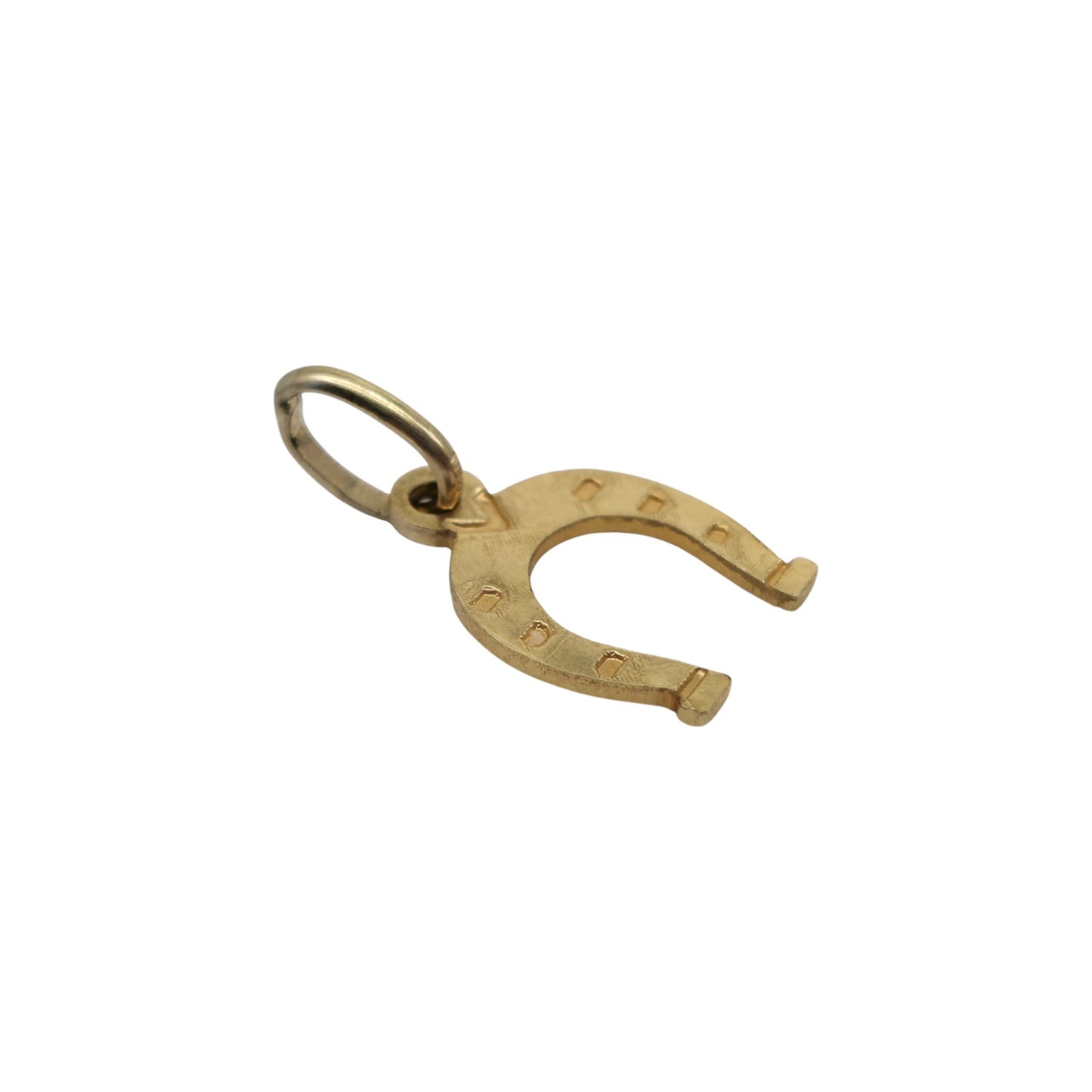 9ct 375 Yellow Gold Horseshoe Charm L 1.0 cm 0.7 g.