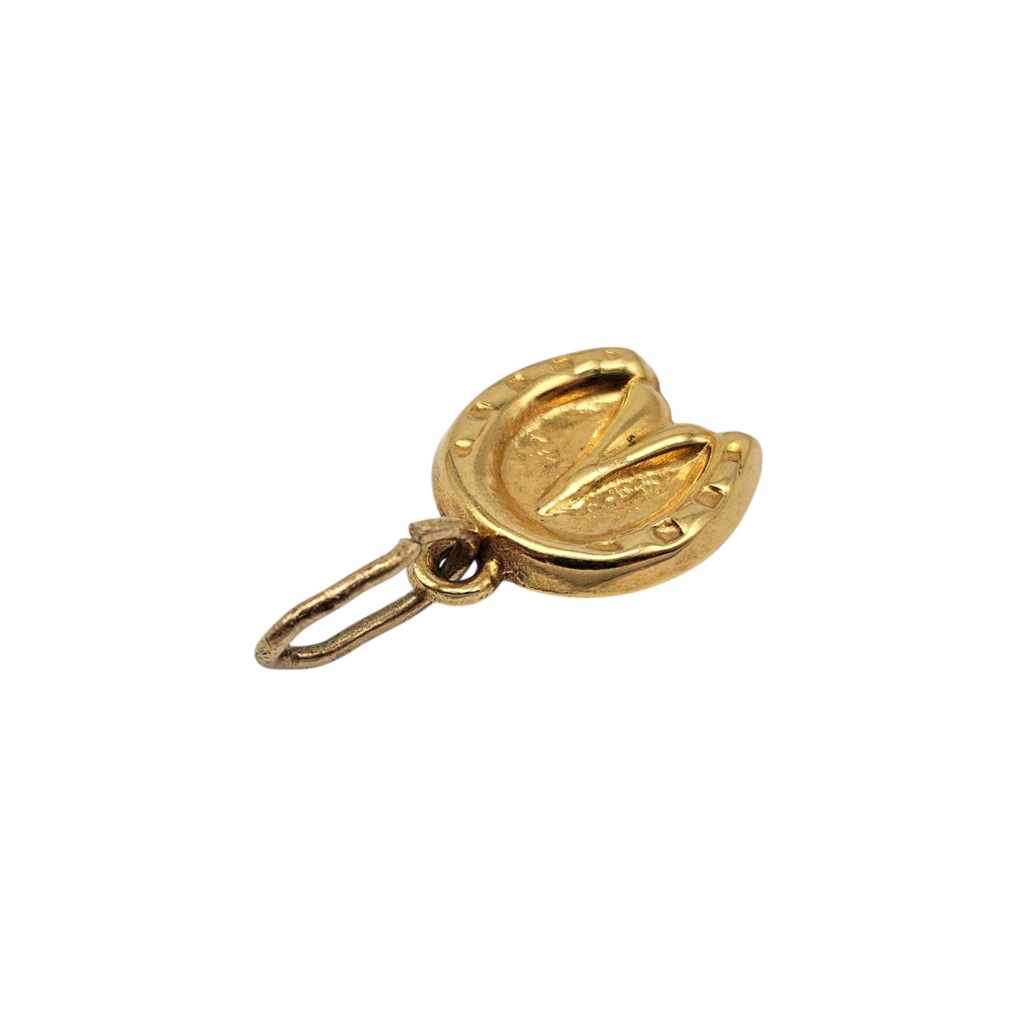 9ct Yellow Gold Horseshoe Charm c.1940's L 1.0 cm 0.7 g.