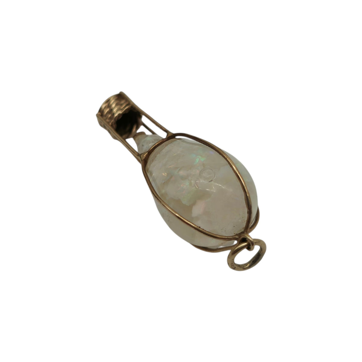 Unusual 9ct 375 Yellow Gold Hot Air Balloon With Opals Charm 1963 L 2.5 cm 2.6 g.