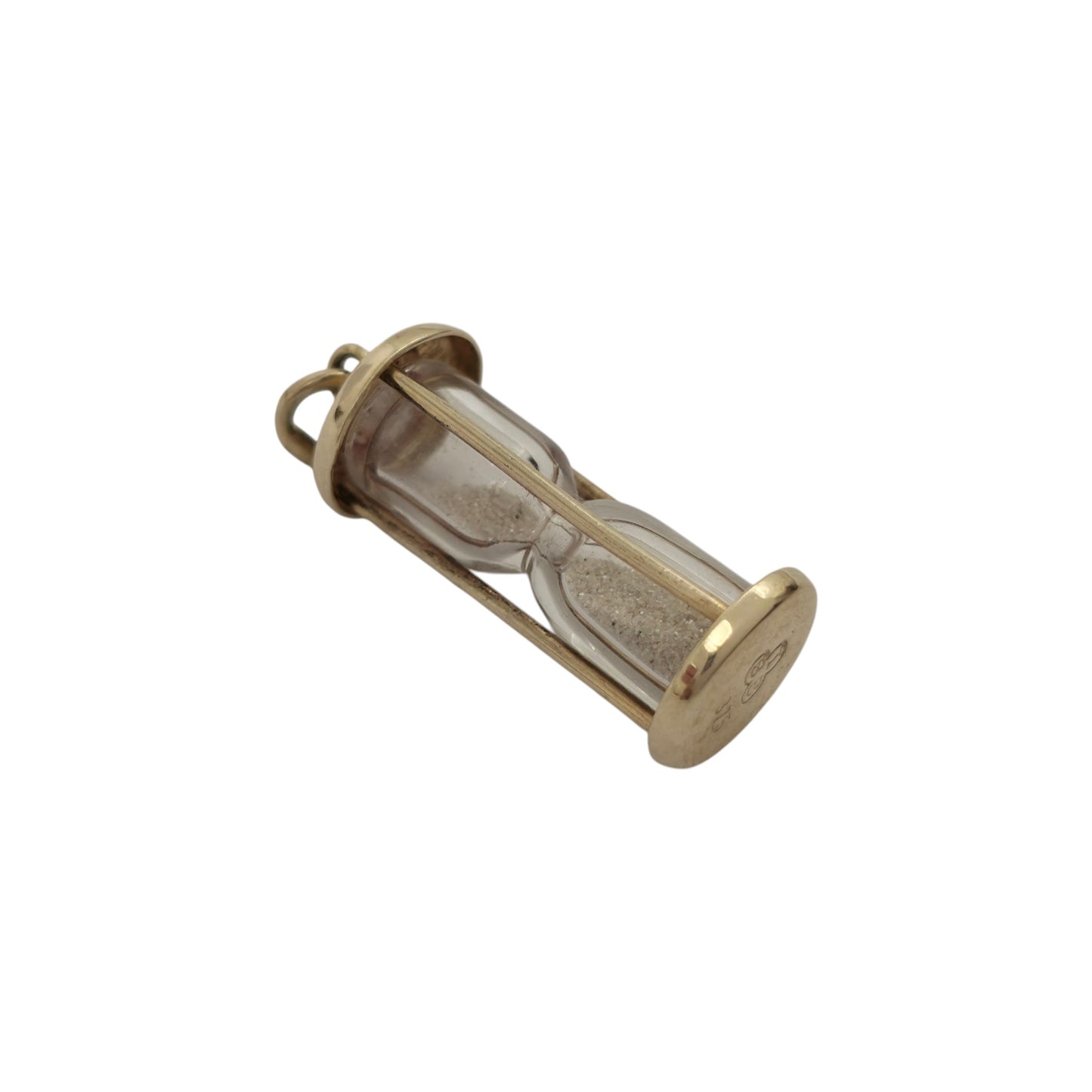 9ct 375 Yellow Gold Hourglass Charm L 1.9 cm 1.9 g.