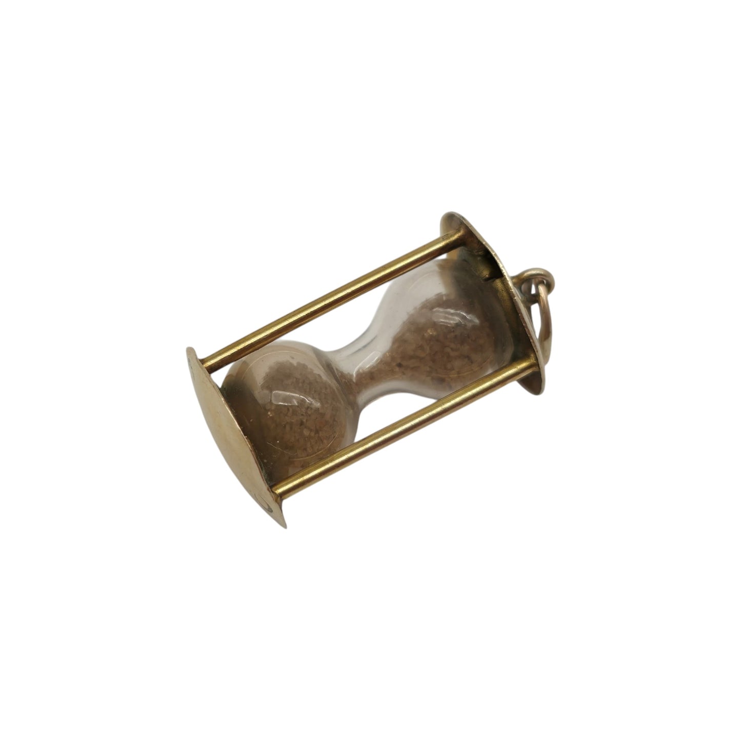 9ct Yellow Gold Hourglass Charm c.1960's L 1.6 cm 1.9 g.