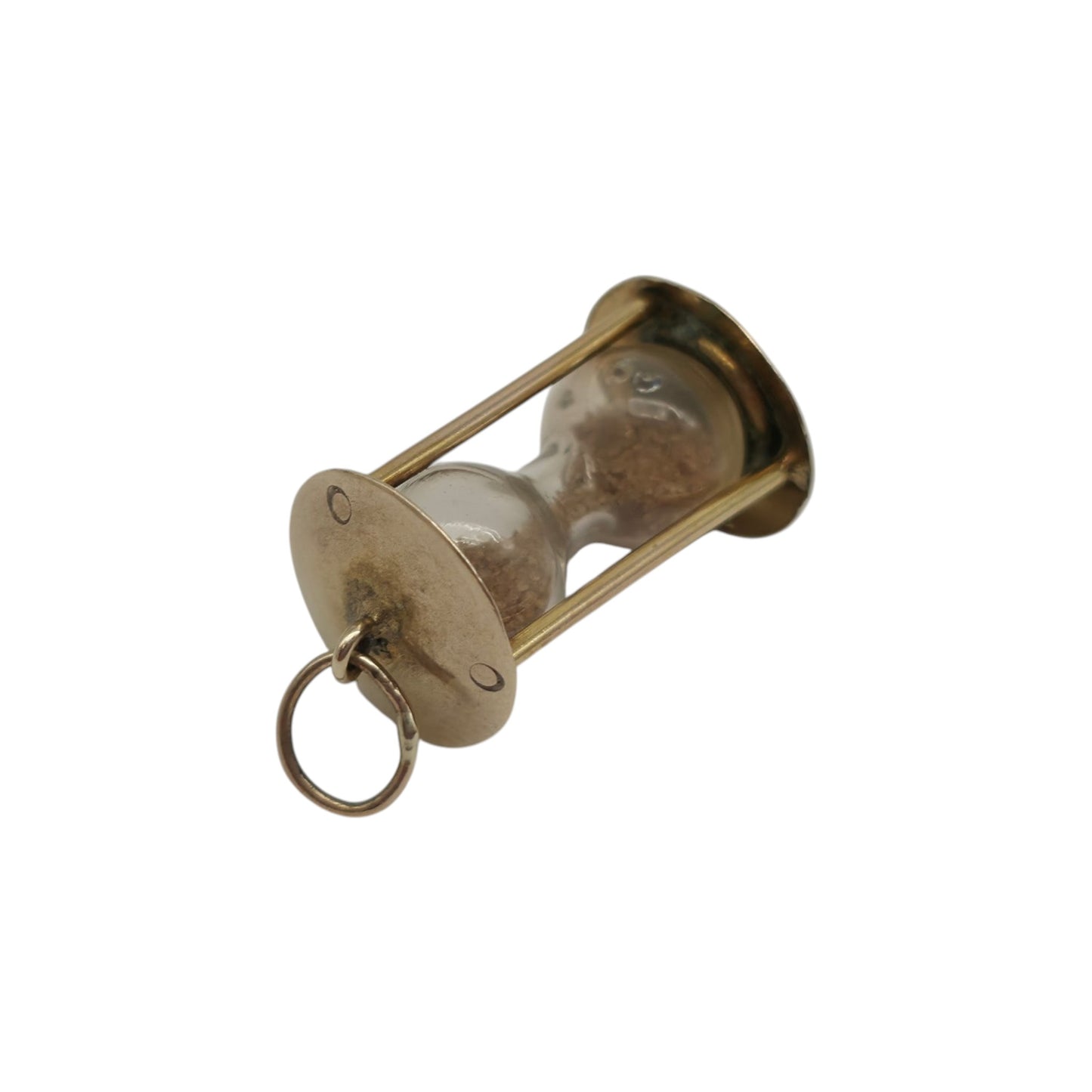 9ct Yellow Gold Hourglass Charm c.1960's L 1.6 cm 1.9 g.