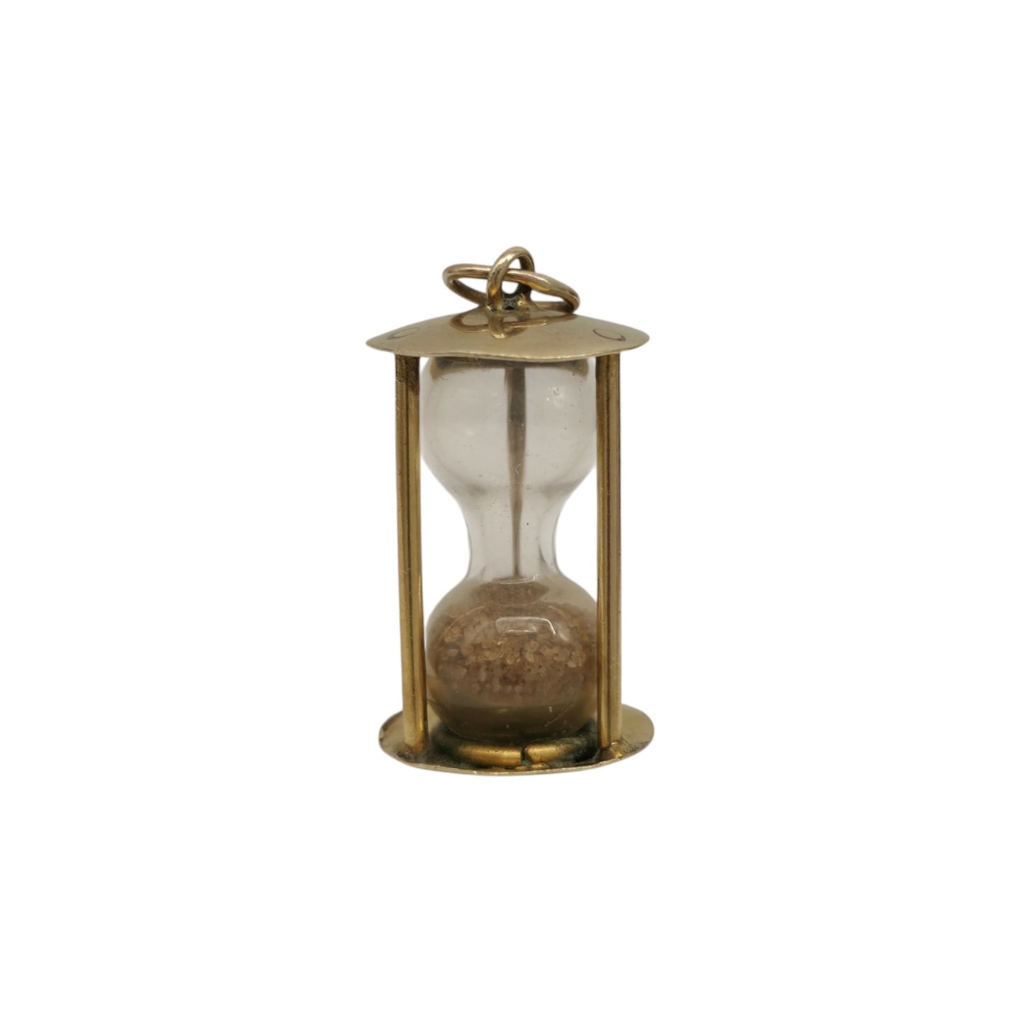 9ct Yellow Gold Hourglass Charm c.1960's L 1.6 cm 1.9 g.