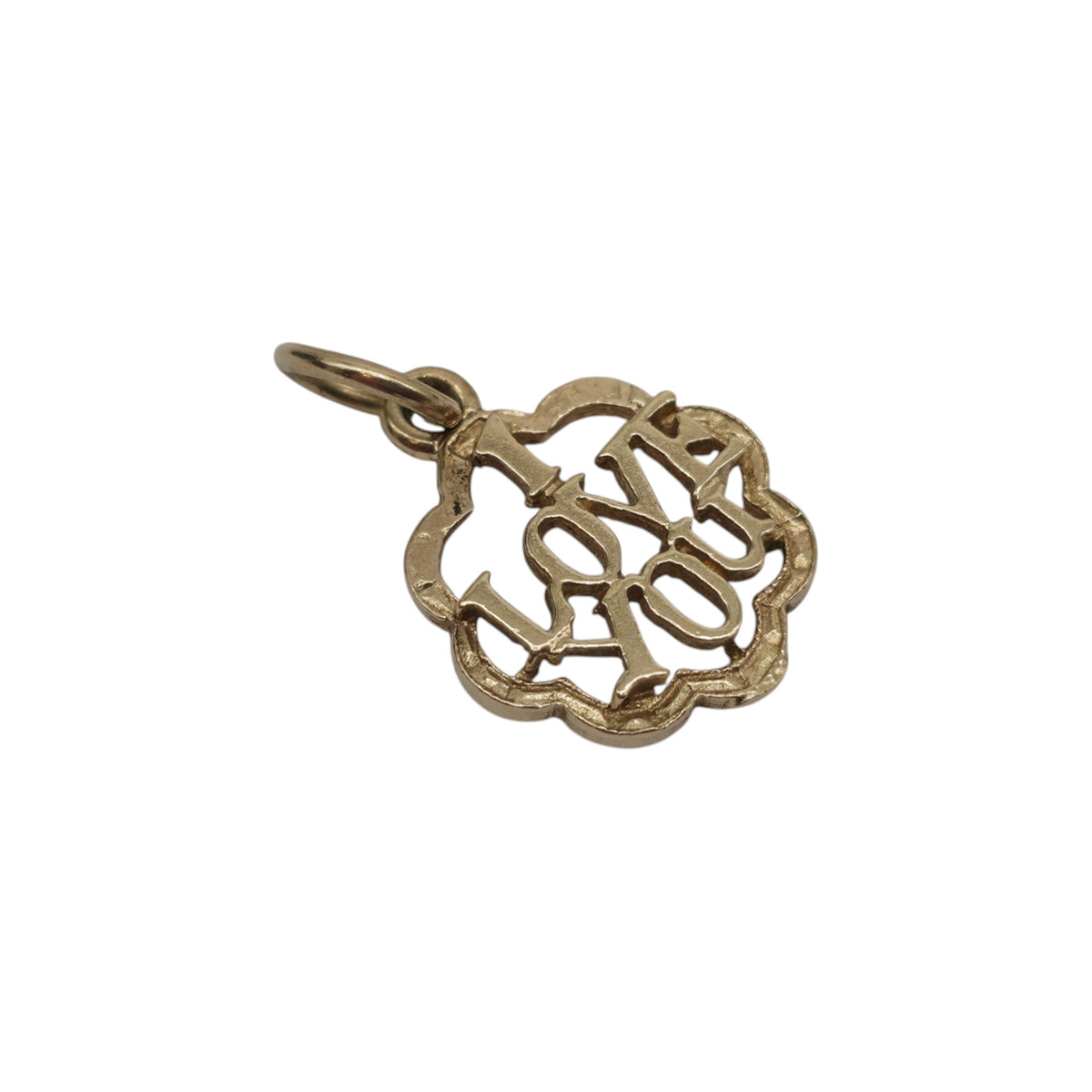 9ct 375 Yellow Gold "I Love You" Charm 1972 L 1.4 cm 1.1 g.