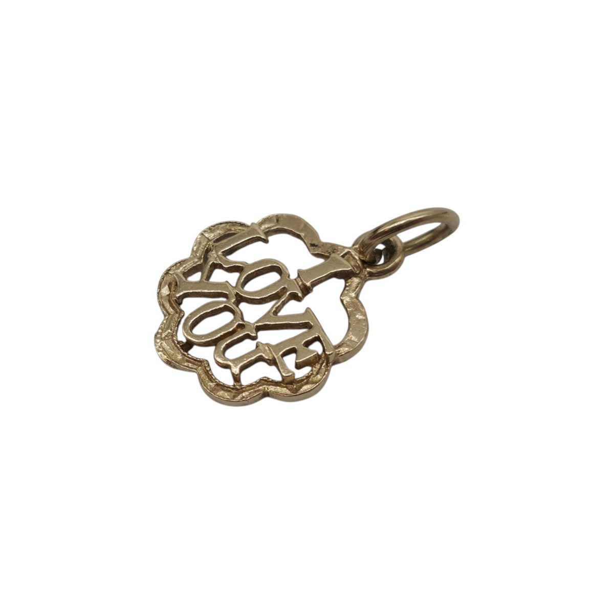 9ct 375 Yellow Gold "I Love You" Charm 1972 L 1.4 cm 1.1 g.