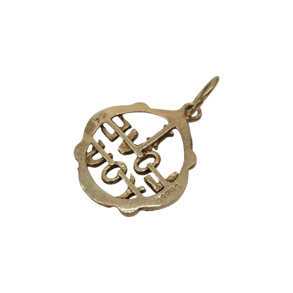9ct 375 Yellow Gold "I Love You" Charm 1974 L 1.7 cm 1.3 g.