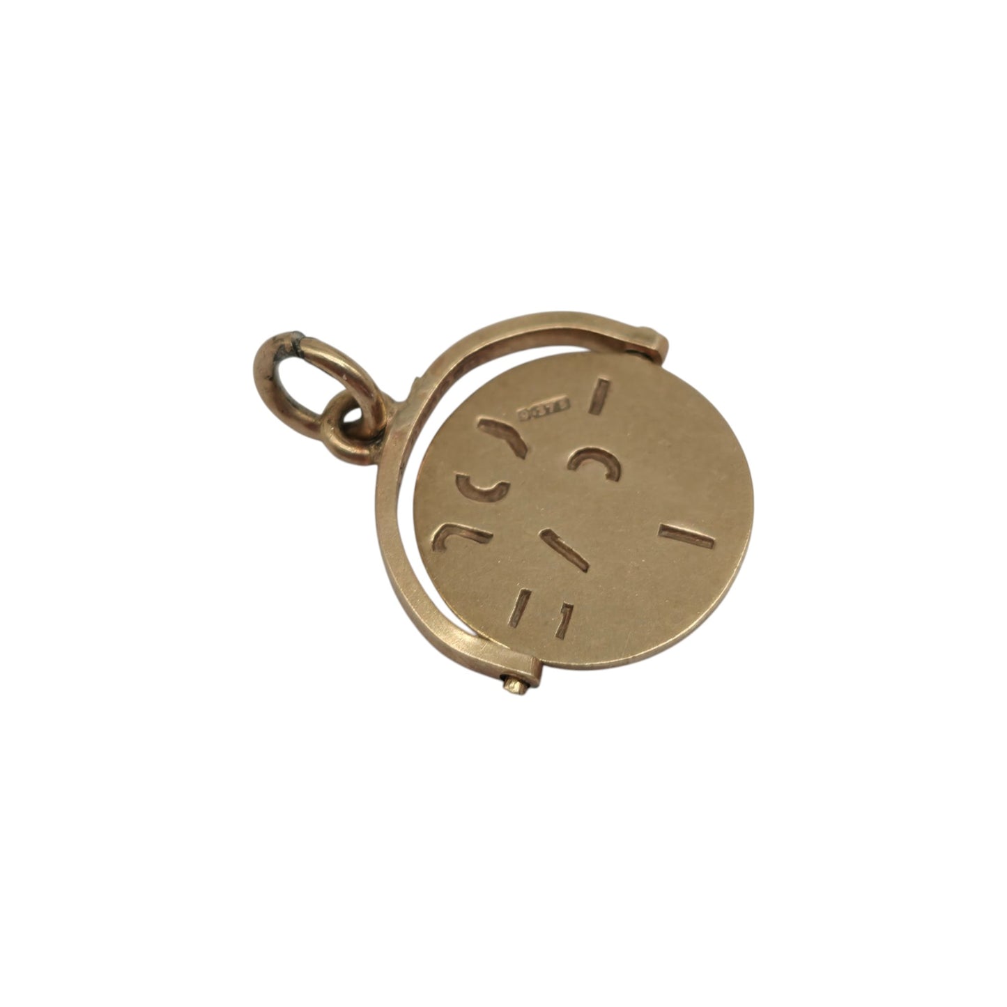 9ct 375 Yellow Gold "I Love You" Spinner Charm 1956 L 1.4 cm 1.6 g.