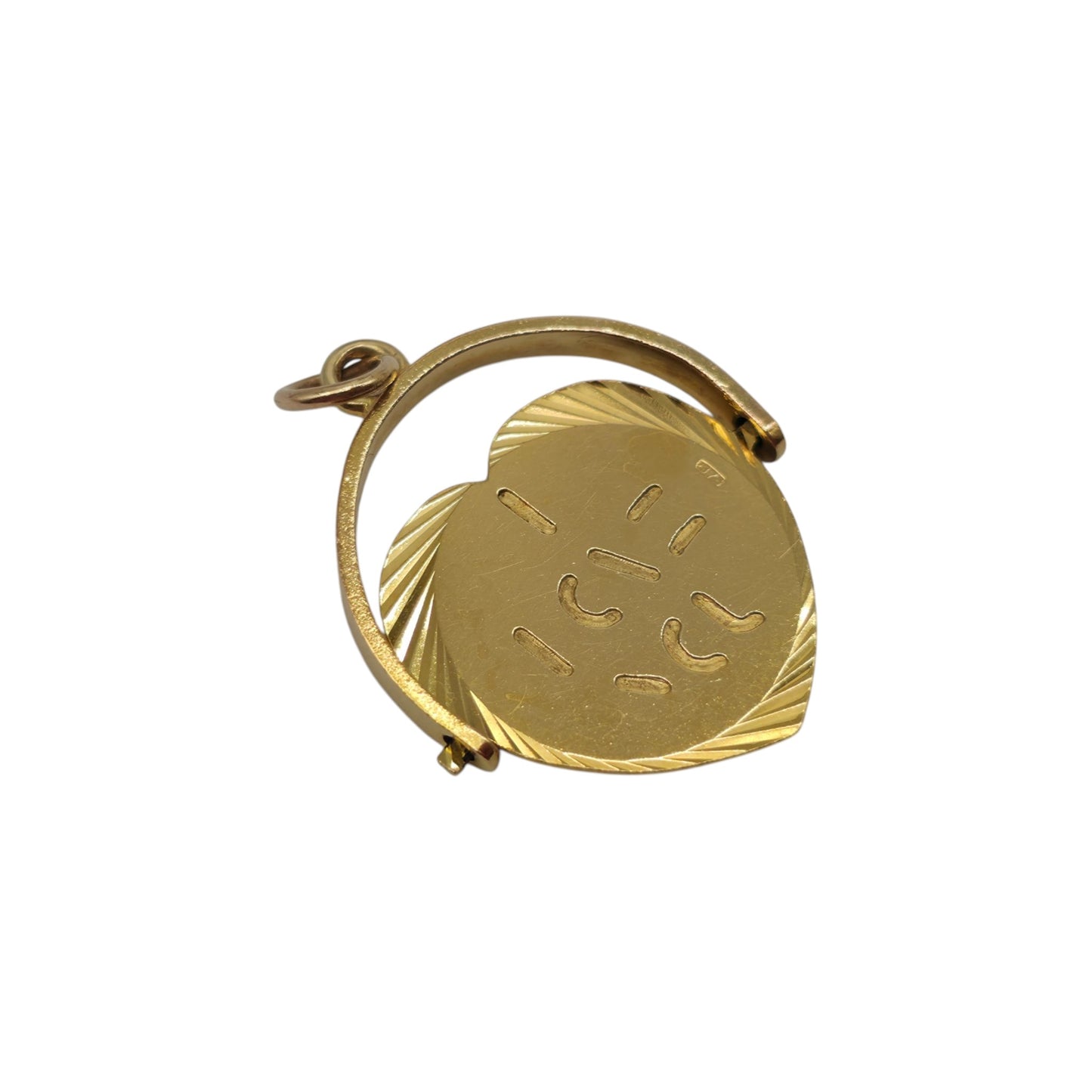 Georg Jensen 9ct 375 Yellow Gold "I Love You" Spinner Charm 1973 L 2.1 cm 2.0 g.