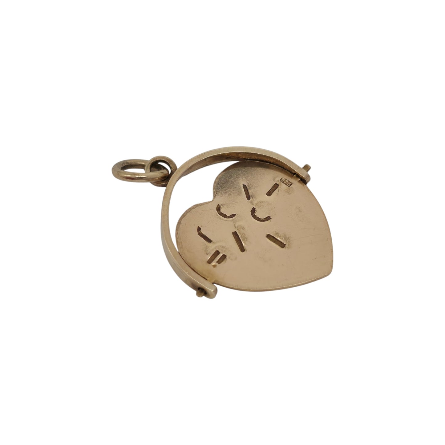 9ct 375 Yellow Gold "I Love You" Spinner Charm 1977 L 1.6 cm 1.2 g.