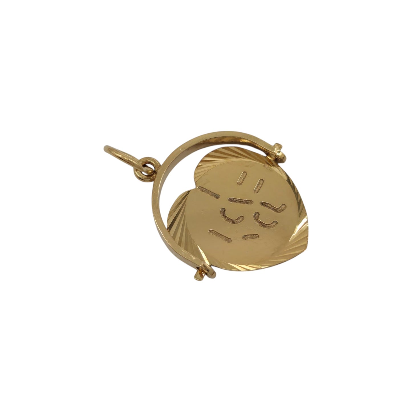Georg Jensen 9ct 375 Yellow Gold "I Love You" Spinner Charm 1980 L 1.6 cm 1.2 g.