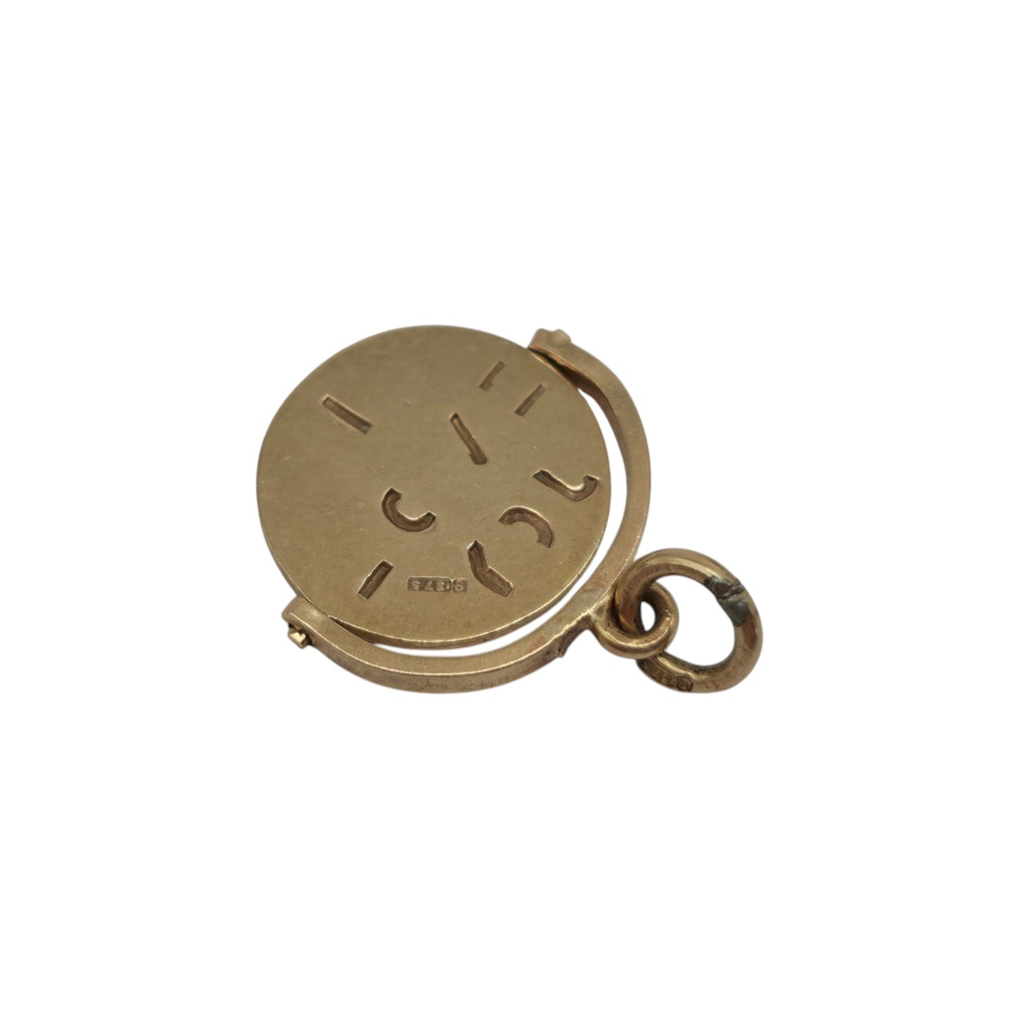 9ct 375 Yellow Gold "I Love You" Spinner Charm 1956 L 1.4 cm 1.6 g.