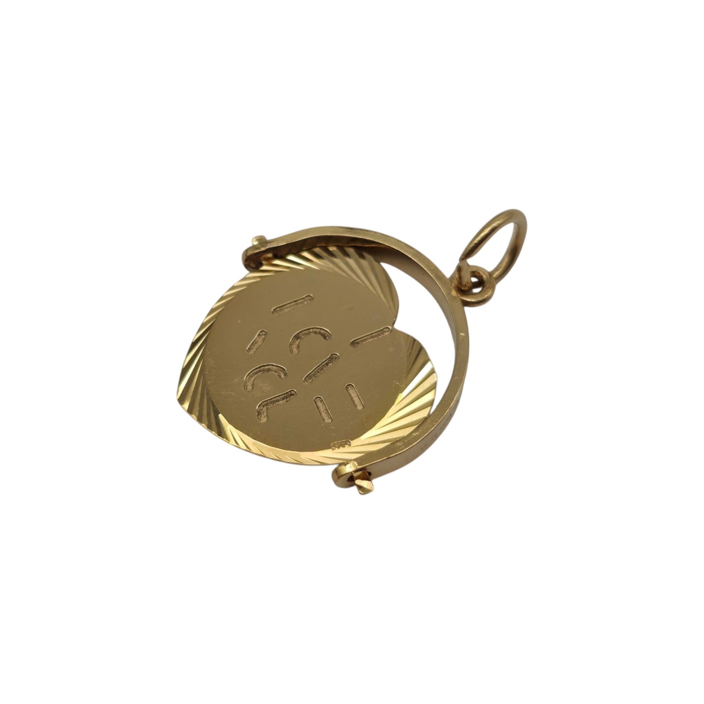 Georg Jensen 9ct 375 Yellow Gold "I Love You" Spinner Charm 1980 L 1.6 cm 1.2 g.