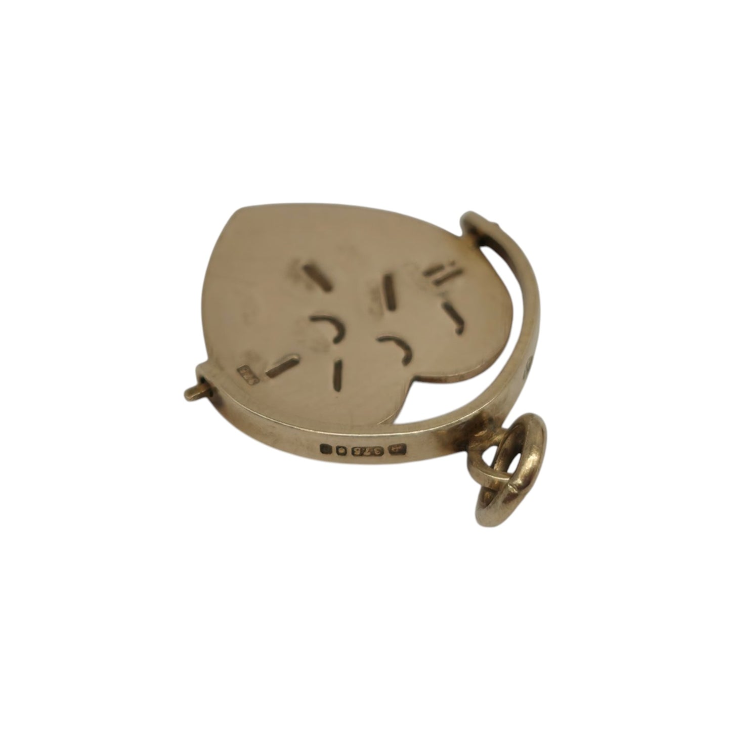 9ct 375 Yellow Gold "I Love You" Spinner Charm 1977 L 1.6 cm 1.2 g.