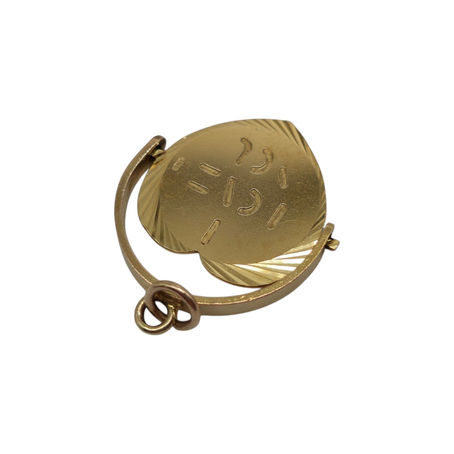 Georg Jensen 9ct 375 Yellow Gold "I Love You" Spinner Charm 1973 L 2.1 cm 2.0 g.
