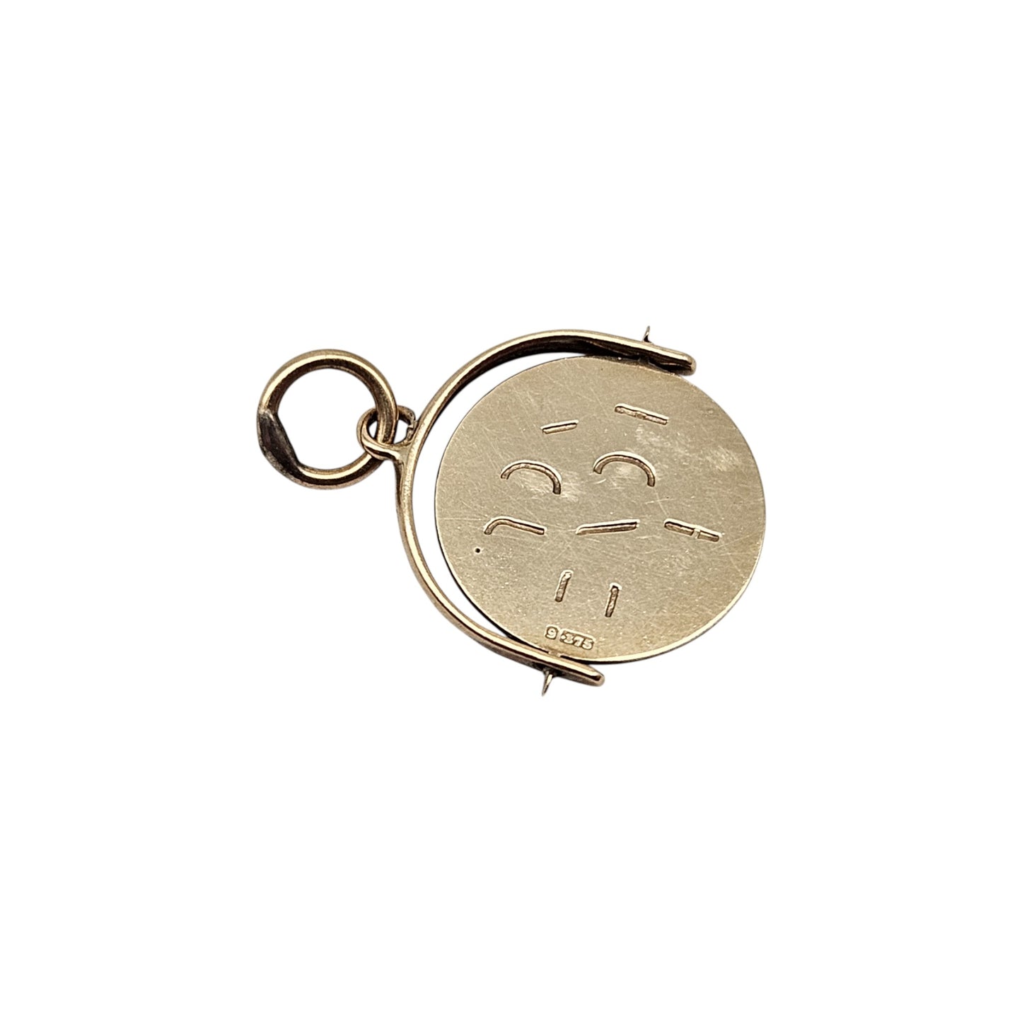 9ct 375 Yellow Gold "I Love You" Spinner Charm 1966 L 1.4 cm 1.0 g.