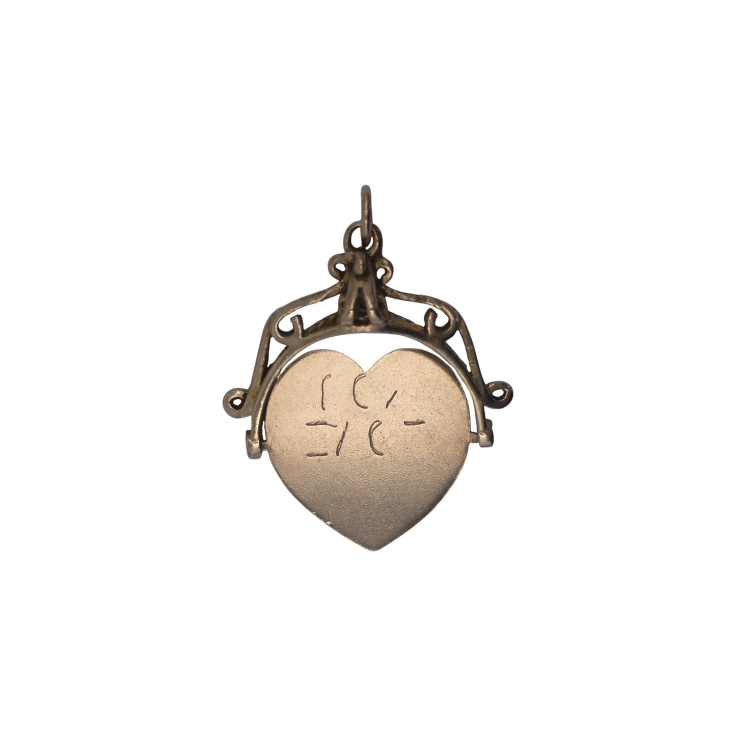 9ct 375 Yellow Gold "I Love You" Spinner Charm 1979 L 2.4 cm 2.7 g.