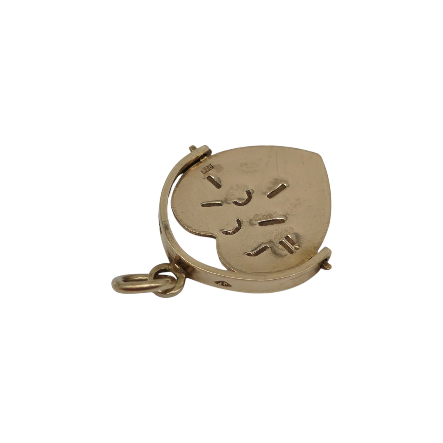 9ct 375 Yellow Gold "I Love You" Spinner Charm 1977 L 1.6 cm 1.2 g.