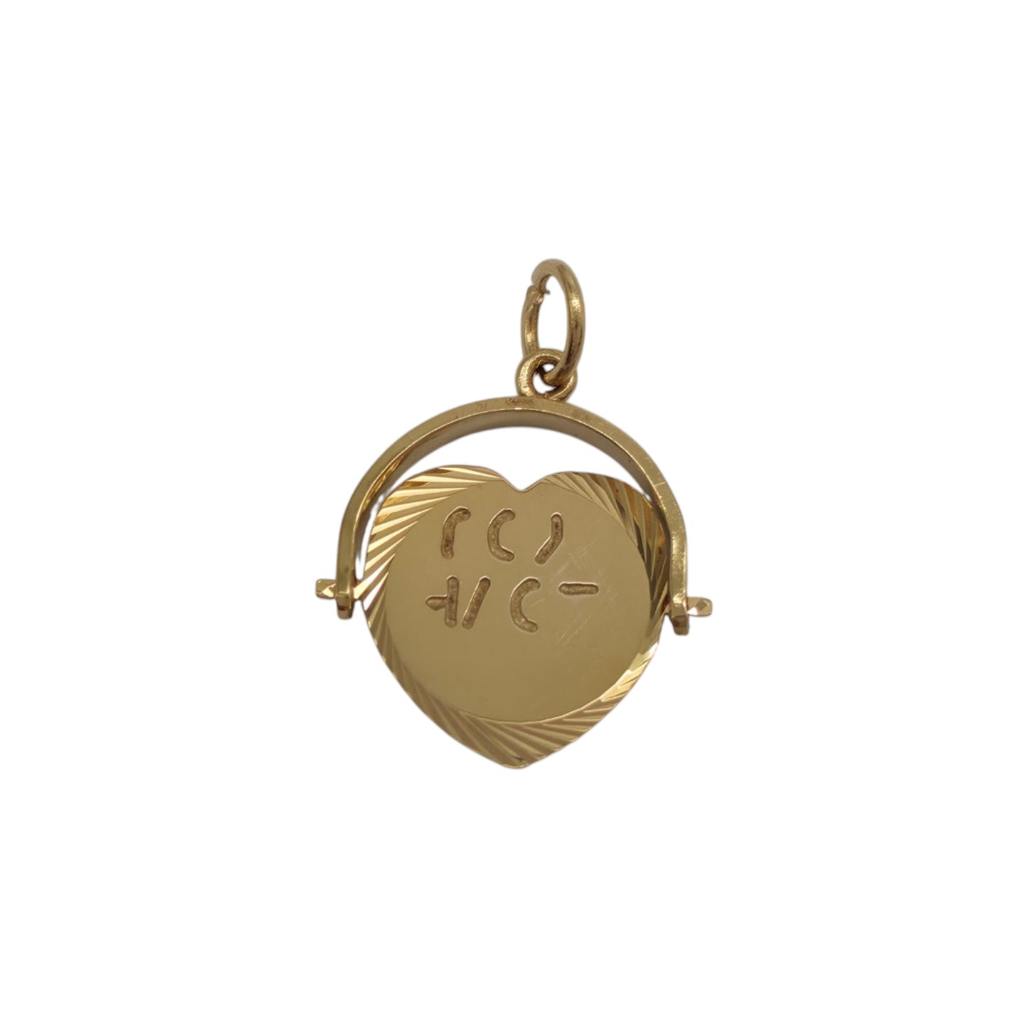 Georg Jensen 9ct 375 Yellow Gold "I Love You" Spinner Charm 1980 L 1.6 cm 1.2 g.