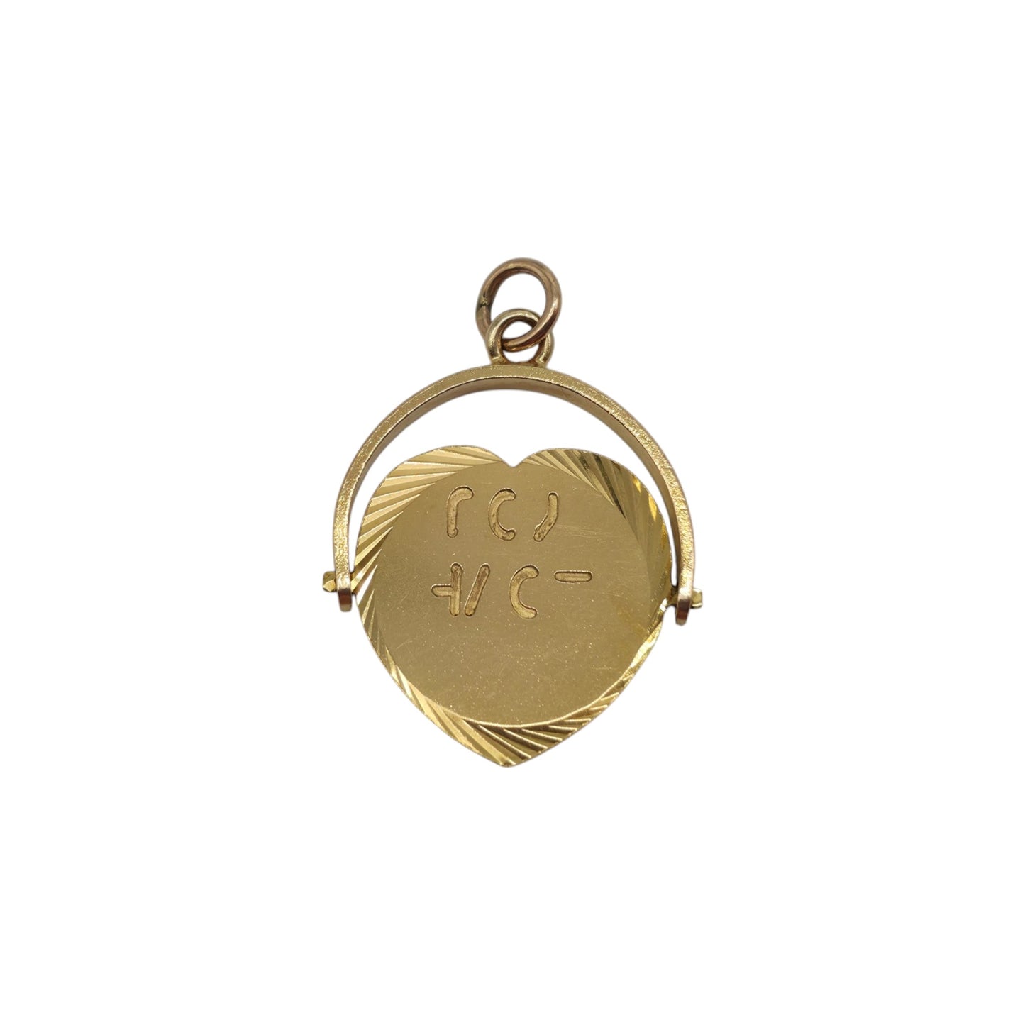 Georg Jensen 9ct 375 Yellow Gold "I Love You" Spinner Charm 1973 L 2.1 cm 2.0 g.