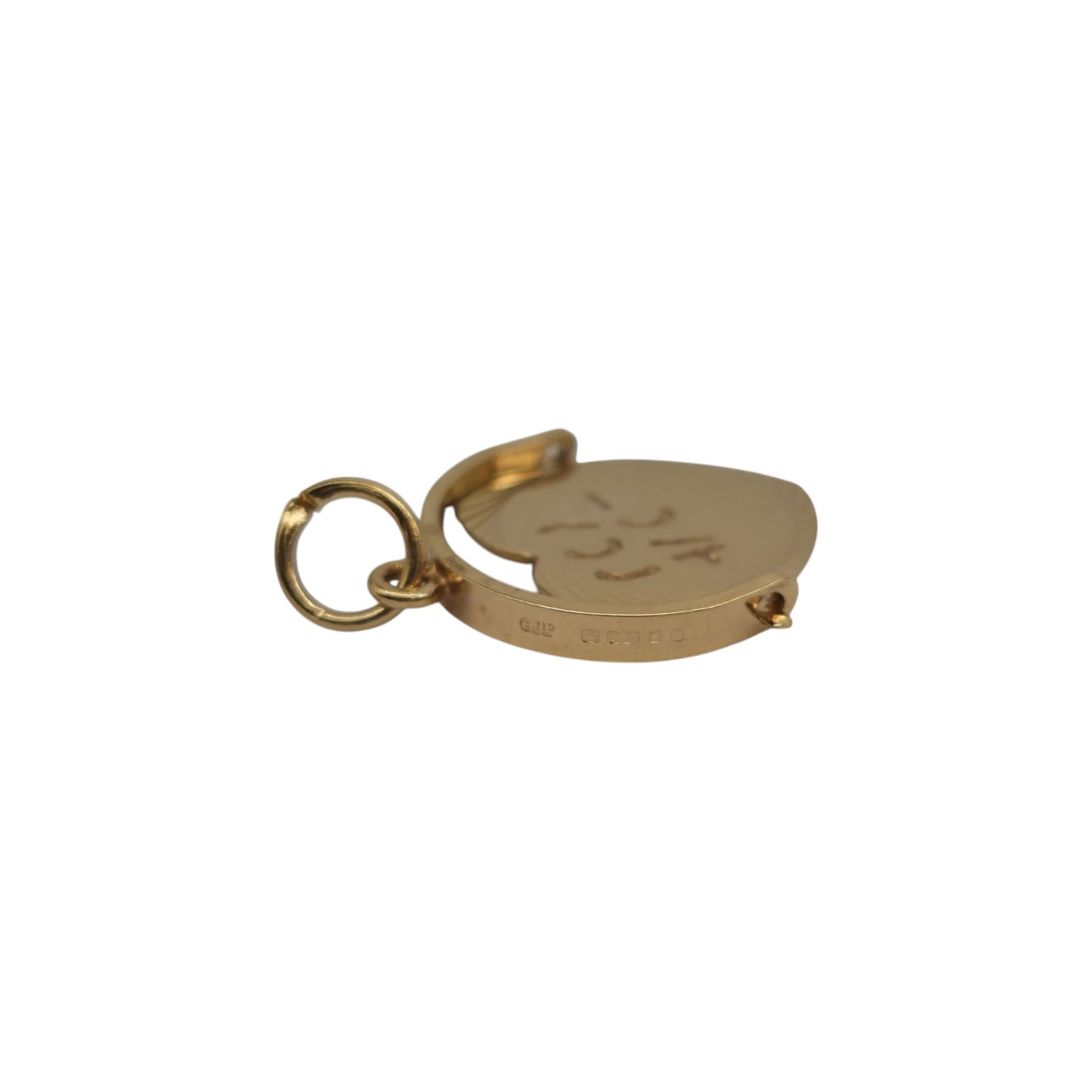 Georg Jensen 9ct 375 Yellow Gold "I Love You" Spinner Charm 1980 L 1.6 cm 1.2 g.