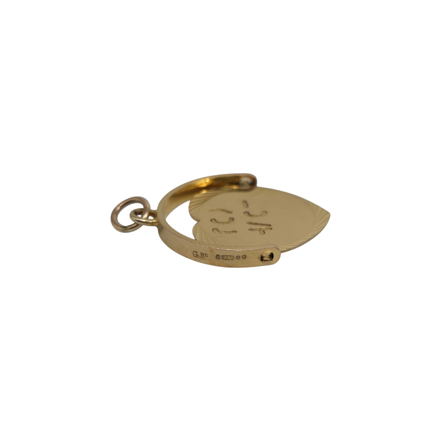 Georg Jensen 9ct 375 Yellow Gold "I Love You" Spinner Charm 1973 L 2.1 cm 2.0 g.