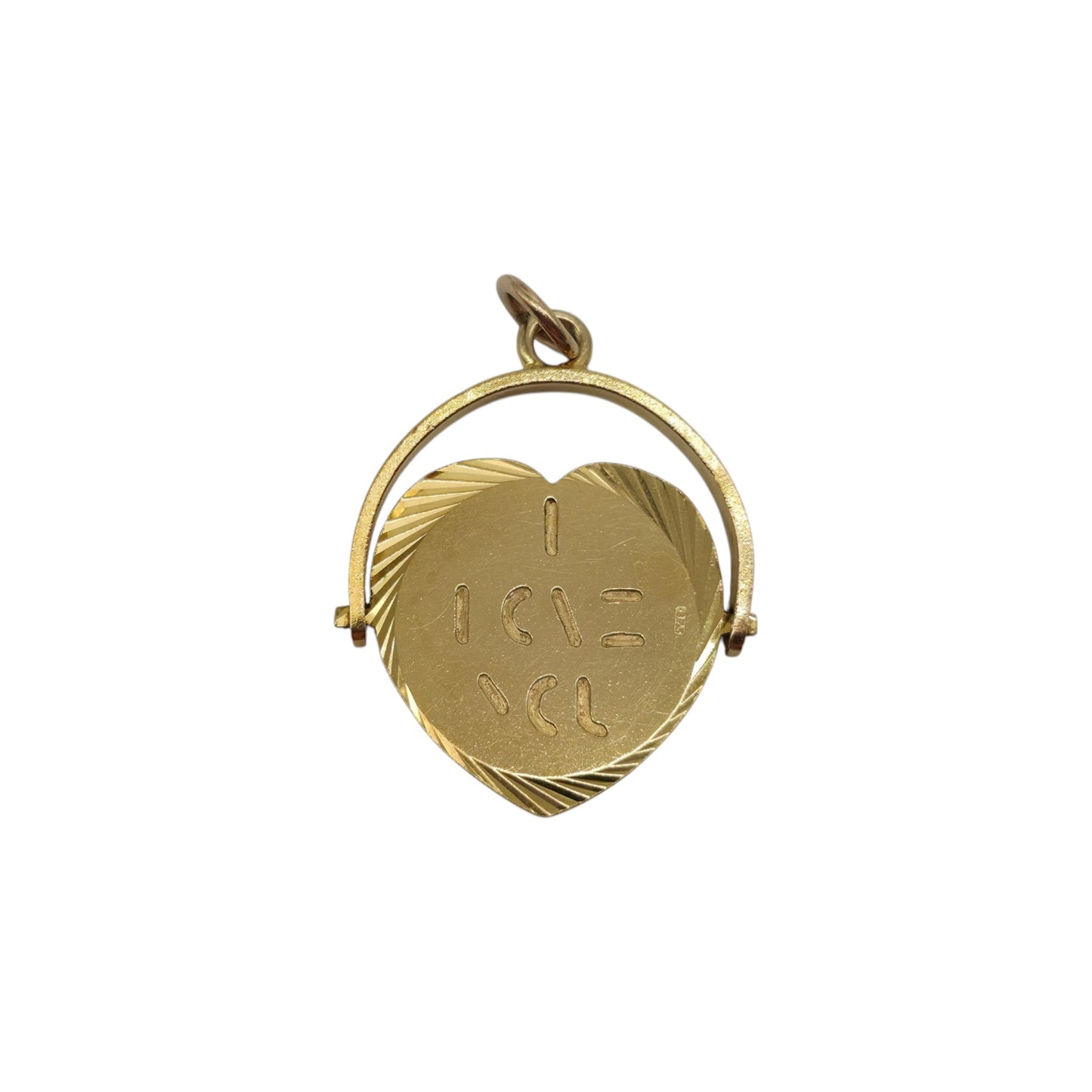 Georg Jensen 9ct 375 Yellow Gold "I Love You" Spinner Charm 1973 L 2.1 cm 2.0 g.