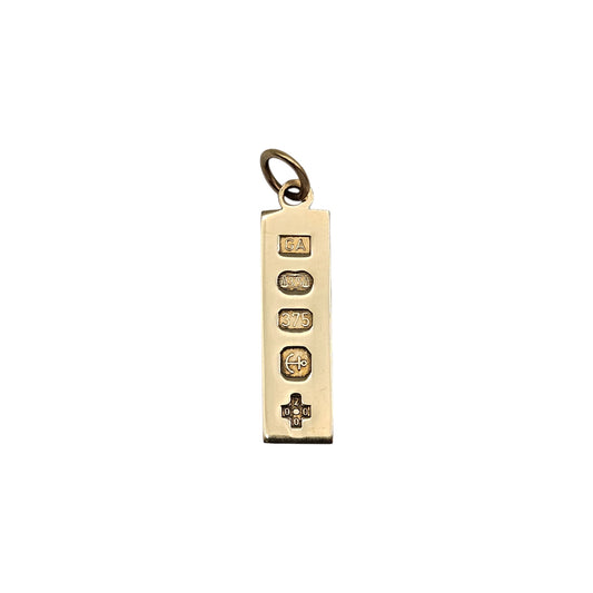 pre-owned 9ct gold Millennium Hallmark Ingot Charm