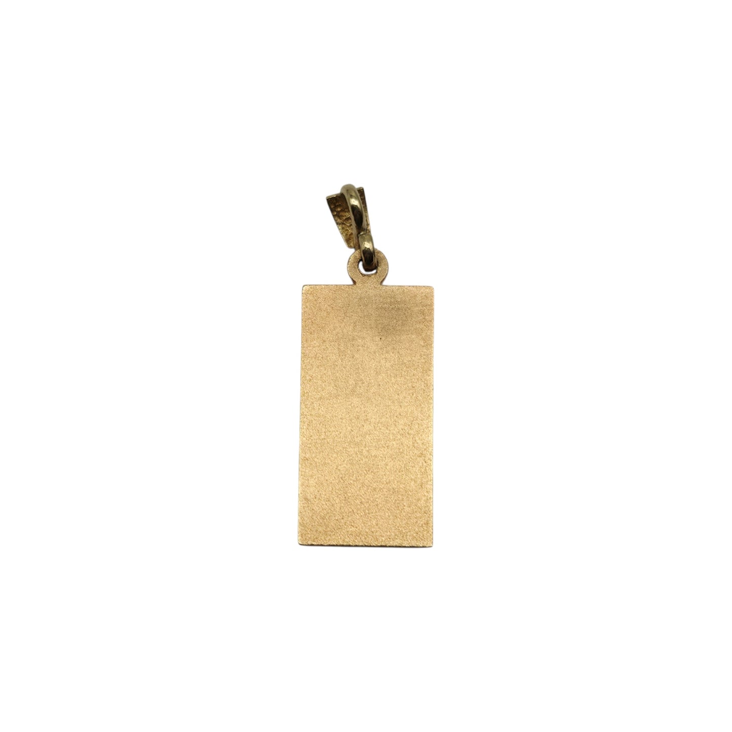 9ct 375 Yellow Gold Ingot Pendant 2000 L 2.0 cm 3.4 g.