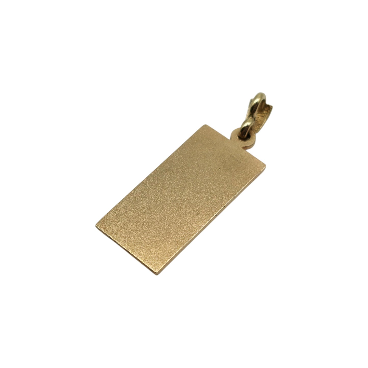 9ct 375 Yellow Gold Ingot Pendant 2000 L 2.0 cm 3.4 g.