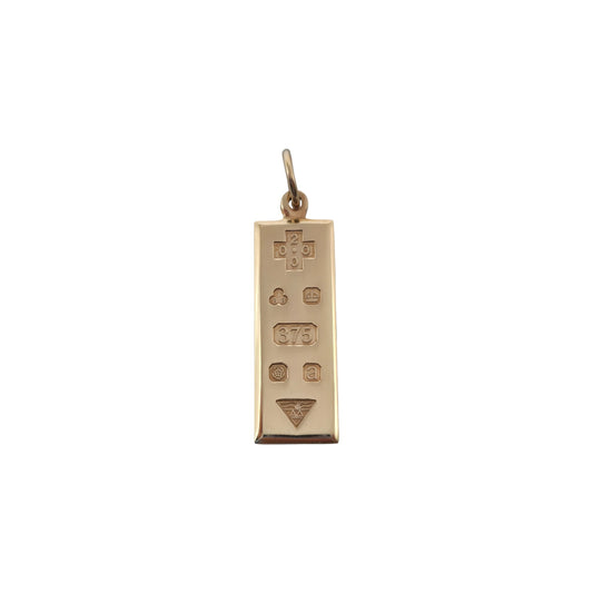 Millennium Hallmark 9ct 375 Yellow Gold Ingot Pendant