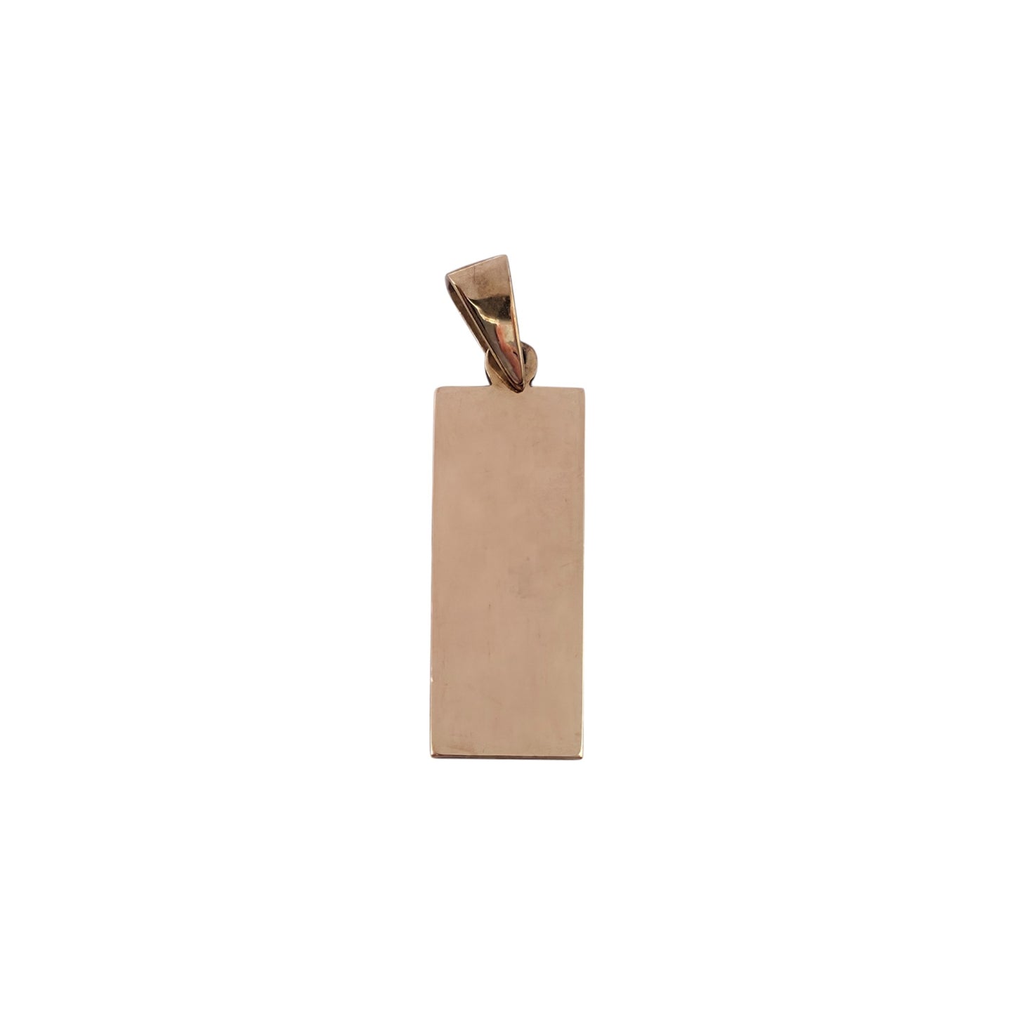 9ct 375 Yellow Gold Ingot Pendant L 2.7 cm 8.4 g.