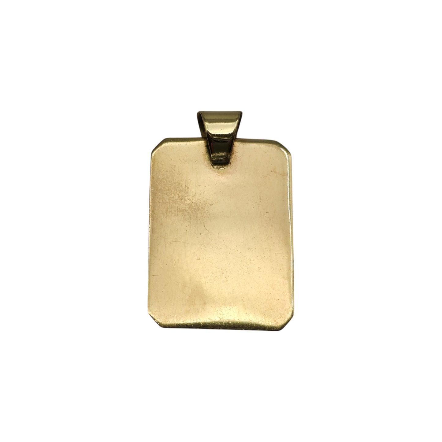9ct 375 Yellow Gold Ingot Pendant 1976 L 3.0 cm 8.4 g.
