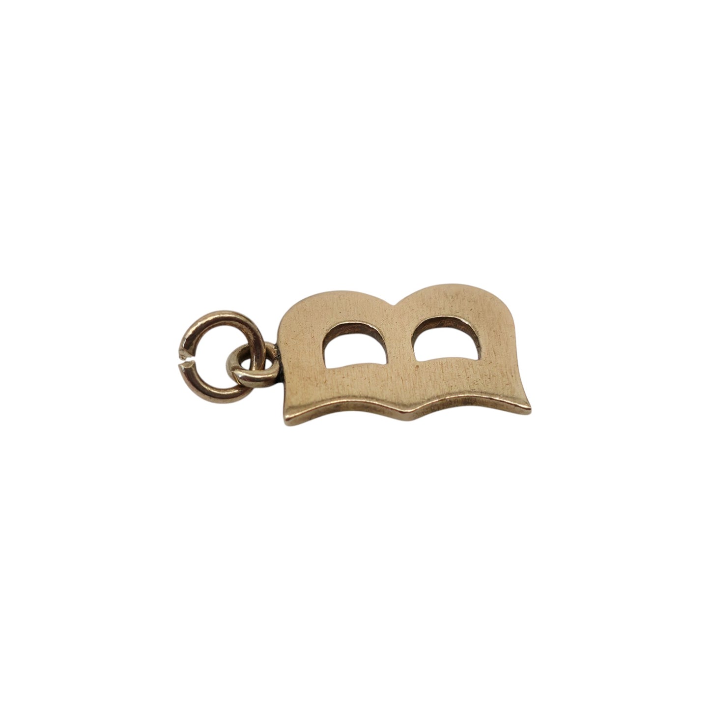 9ct Yellow Gold Initial "B" Letter Charm L 1.2 cm 1.1 g.